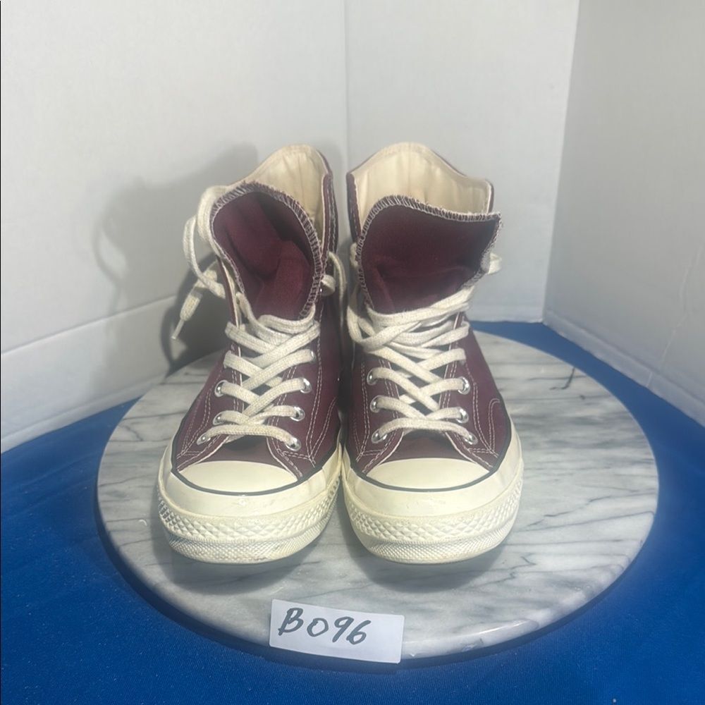 Converse Chuck Taylor Athletic Shoes - Cream and Burgundy